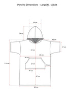 Shoresyde Adult L/XL Cotton Poncho – Black