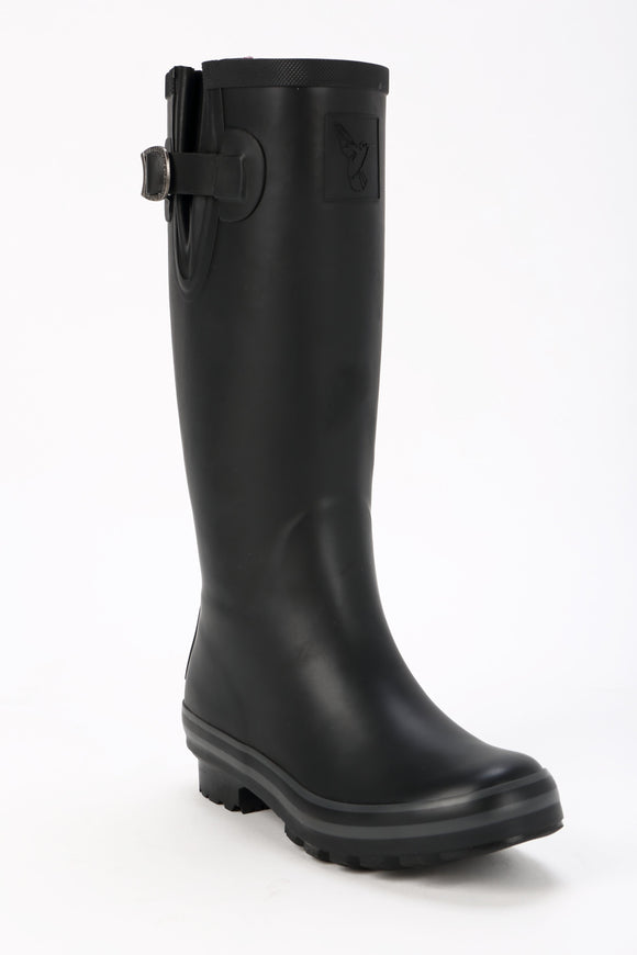 Evercreatures All Black Plain Tall Wellies