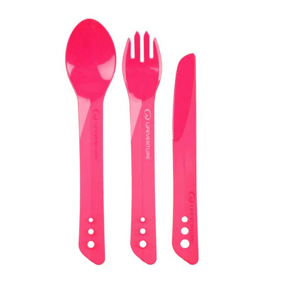 Lifeventure Ellipse Camping Cutlery Set - Pink
