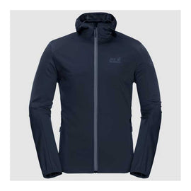 Jack Wolfskin Mens Go Hike Softshell Windproof Hiking Jacket - Night Blue