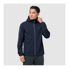 Jack Wolfskin Mens Go Hike Softshell Windproof Hiking Jacket - Night Blue