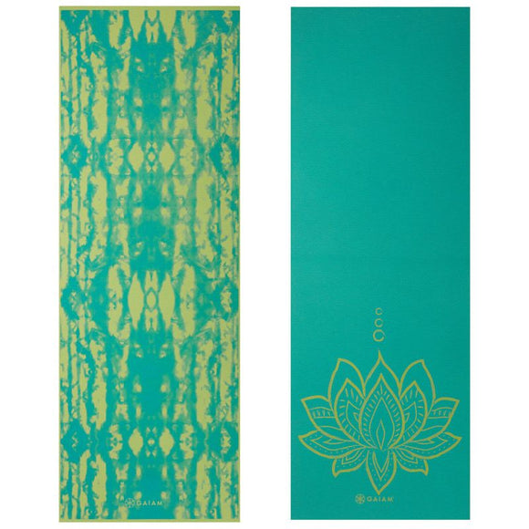 double-sided-yoga-mat-gaiam-turquoise-lotus-6-mm-62344