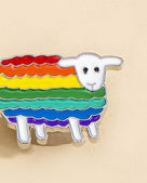Rainbow Sheep Pin Badge
