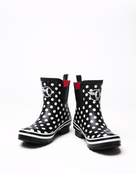 Evercreatures  Black Polka Meadow Wellies