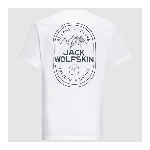 Jack Wolfskin Mens Freedom in Nature Organic T-Shirt - White Rush