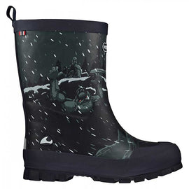 Viking Footwear Kids Jolly Thermo Print Rubber Boots - Dark Grey